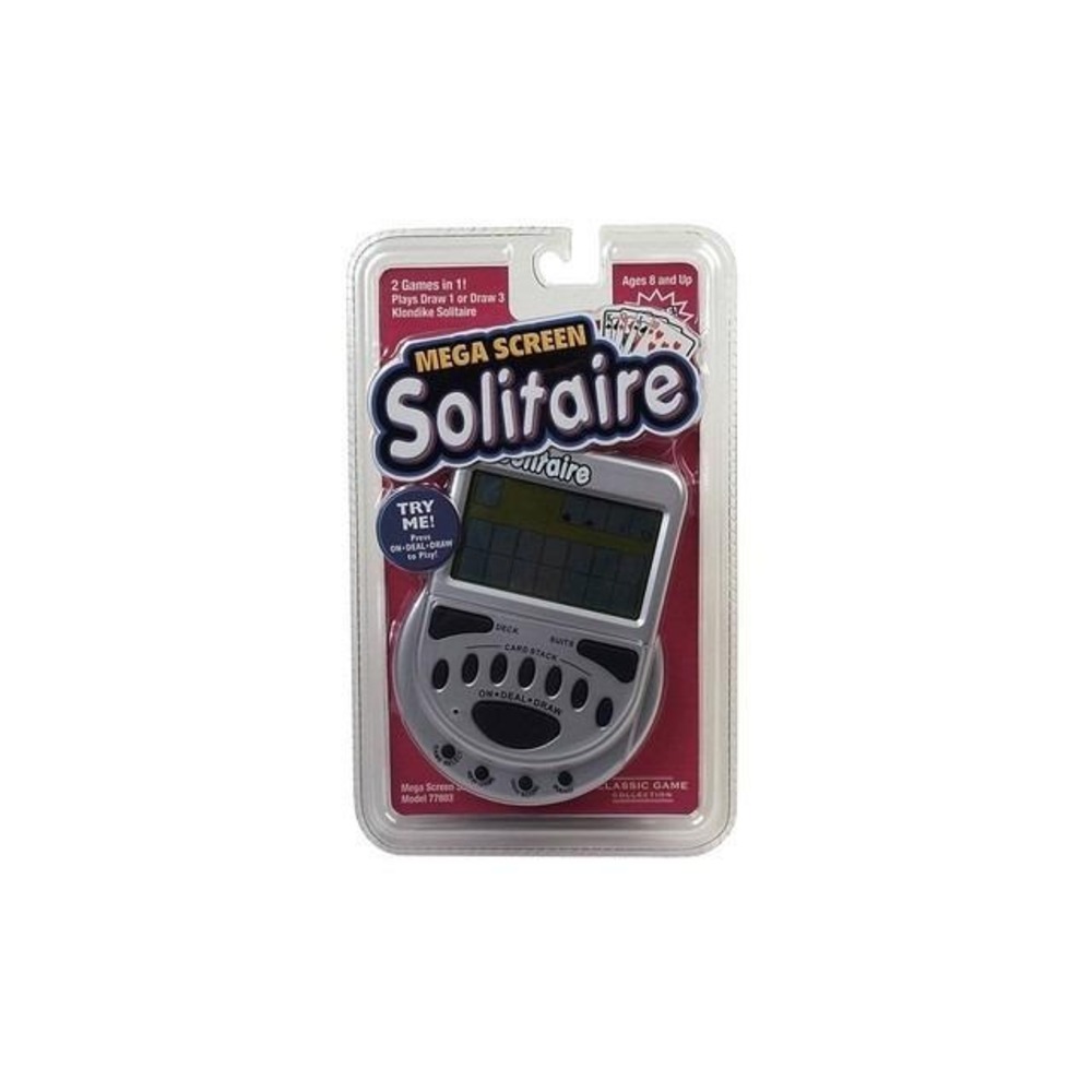 Mega Screen Solitaire Electronic Handheld Game Model 77803 NEW